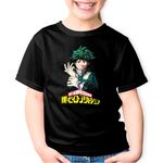 Fashion, accesorii si bijuterii - Copii - Imbracaminte copii - Tricouri copii - Tricou copii Boku no Hero Academia Deku Anime Manga, negru, XS Copii - Infinity.ro