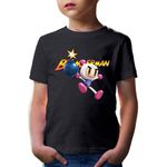 Fashion, accesorii si bijuterii - Copii - Imbracaminte copii - Tricouri copii - Tricou copii Bomberman Logo Jump Multiplayer Action Timer, negru, XS Copii - Infinity.ro