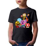 Fashion, accesorii si bijuterii - Copii - Imbracaminte copii - Tricouri copii - Tricou copii Brawl Stars Mario Bomberman Pacman Pink Spike Gameplay, negru, XS Copii - Infinity.ro