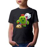 Fashion, accesorii si bijuterii - Copii - Imbracaminte copii - Tricouri copii - Tricou copii Brawl Stars Shooter Arena Hero Mario Ghost Plants, negru, XS Copii - Infinity.ro