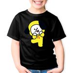 Fashion, accesorii si bijuterii - Copii - Imbracaminte copii - Tricouri copii - Tricou copii BT21 Chimmy BTS Kpop Plus Cute, negru, XS Copii - Infinity.ro