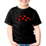 Fashion, accesorii si bijuterii - Copii - Imbracaminte copii - Tricouri copii - Tricou copii BTS Bit Heart Love, negru, XS Copii - Infinity.ro