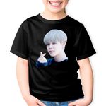 Fashion, accesorii si bijuterii - Copii - Imbracaminte copii - Tricouri copii - Tricou copii BTS Jimin Singer Kpop, negru, XS Copii - Infinity.ro