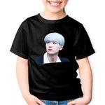 Fashion, accesorii si bijuterii - Copii - Imbracaminte copii - Tricouri copii - Tricou copii BTS Suga Agust D, negru, XS Copii - Infinity.ro