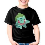 Fashion, accesorii si bijuterii - Copii - Imbracaminte copii - Tricouri copii - Tricou copii Bulbasaur Pokemon Minecraft, negru, XS Copii - Infinity.ro