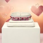 Fashion, accesorii si bijuterii - Femei - Bijuterii femei - Bratari femei - Bratara handmade cu rubin fatetat, margele Miyuki si argint| Eleganta in 3 straturi - Infinity.ro