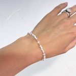 Fashion, accesorii si bijuterii - Femei - Bijuterii femei - Bratari femei - Bratara cu inchidere magnetica din Piatra Lunii cu argint placat cu aur si cristale Preciosa - Infinity.ro