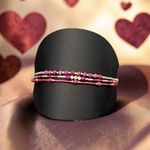 Fashion, accesorii si bijuterii - Femei - Bijuterii femei - Bratari femei - Bratara handmade cu rubin fatetat, margele Miyuki si argint| Eleganta in 3 straturi - Infinity.ro
