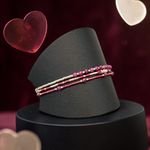 Fashion, accesorii si bijuterii - Femei - Bijuterii femei - Bratari femei - Bratara handmade cu rubin fatetat, margele Miyuki si argint| Eleganta in 3 straturi - Infinity.ro