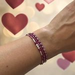 Fashion, accesorii si bijuterii - Femei - Bijuterii femei - Bratari femei - Bratara handmade cu rubin fatetat, margele Miyuki si argint| Eleganta in 3 straturi - Infinity.ro