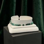 Fashion, accesorii si bijuterii - Femei - Bijuterii femei - Bratari femei - Piatra care pare ca straluceste din alta lume! Bratara din Labradorit verde cu inchidere magnetica din argint - Infinity.ro