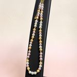 Fashion, accesorii si bijuterii - Femei - Bijuterii femei - Coliere femei - Colier Joplin din margele de sidef de scoica texturate cu accesorii din argint placate cu aur, ajustabil - Infinity.ro