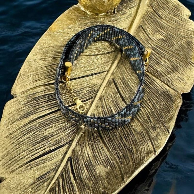 Fashion, accesorii si bijuterii - Femei - Bijuterii femei - Coliere femei - Colier choker elegant handmade din margele miyuki Ansel - Infinity.ro