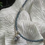 Fashion, accesorii si bijuterii - Femei - Bijuterii femei - Coliere femei - Colier elegant AVA din margele miyuki cu labradorit, pandantiv din argint, inchidere ajustabila - Infinity.ro