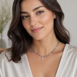 Fashion, accesorii si bijuterii - Femei - Bijuterii femei - Coliere femei - Colier elegant AVA din margele miyuki cu labradorit, pandantiv din argint, inchidere ajustabila - Infinity.ro