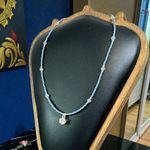 Fashion, accesorii si bijuterii - Femei - Bijuterii femei - Coliere femei - Colier elegant AVA din margele miyuki cu labradorit, pandantiv din argint, inchidere ajustabila - Infinity.ro