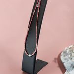 Fashion, accesorii si bijuterii - Femei - Bijuterii femei - Coliere femei - NOU! Colier elegant Ellis din rodonit si rodocrozit cu perla de cultura si accesorii din argint 925 - Infinity.ro