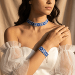 Fashion, accesorii si bijuterii - Femei - Bijuterii femei - Coliere femei - Choker lat impletit manual cu margele Miyuki cu model traditional romanesc, Romanita - Infinity.ro