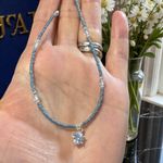 Fashion, accesorii si bijuterii - Femei - Bijuterii femei - Coliere femei - Colier elegant AVA din margele miyuki cu labradorit, pandantiv din argint, inchidere ajustabila - Infinity.ro
