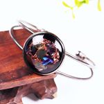 Fashion, accesorii si bijuterii - Femei - Bijuterii femei - Bratari femei - Bratara Orgonica SALENA cu Ametist, Citrin, Aventurina Verde, Agata Rosie, Scoica si Fasii de Cupru, 6 cm - Infinity.ro