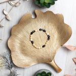 Fashion, accesorii si bijuterii - Femei - Bijuterii femei - Bratari femei - Bratara handmade din pietre semipretioase pentru femei cu Jad Galben si Shell Turquoise Negru, sfere de 6mm - Infinity.ro