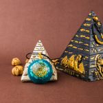 Fashion, accesorii si bijuterii - Femei - Bijuterii femei - Pandantive femei - Pandantiv Orgonic SHANTE din Pietre Turcoaz, cu Simbol Floarea Vietii, 3.6 cm - Infinity.ro