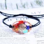 Fashion, accesorii si bijuterii - Femei - Bijuterii femei - Bratari femei - WOW! Bratara orgonica 7 Chakre ajustabila cu snur Mirai - Infinity.ro