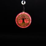 Fashion, accesorii si bijuterii - Femei - Bijuterii femei - Pandantive femei - Pandantiv orgonic “AGNI” din Cristal Roz cu Simbol Copacul Vietii, 3.6cm - Infinity.ro