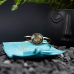 Fashion, accesorii si bijuterii - Femei - Bijuterii femei - Bratari femei - Bratara orgonica ASHIA din alama galvanizata in bronz antic, foite Cupru si Ametist si Sri Yantra, 6.2 cm - Infinity.ro