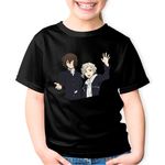 Fashion, accesorii si bijuterii - Copii - Imbracaminte copii - Tricouri copii - Tricou copii Bungo Stray Dogs Osamu Dazai Atsushi Nakajima, negru, XS Copii - Infinity.ro