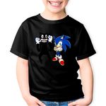 Fashion, accesorii si bijuterii - Copii - Imbracaminte copii - Tricouri copii - Tricou copii Cartoon Cat Sonic the Hedgehog Epic Game, negru, XS Copii - Infinity.ro