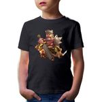 Fashion, accesorii si bijuterii - Copii - Imbracaminte copii - Tricouri copii - Tricou copii Clash of Clans Gameplay Rotation Heroes Special Abilities, negru, XS Copii - Infinity.ro