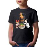 Fashion, accesorii si bijuterii - Copii - Imbracaminte copii - Tricouri copii - Tricou copii Clash of Clans Powerpuff Girls Blossom Baby Yoda, negru, XS Copii - Infinity.ro