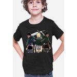 Fashion, accesorii si bijuterii - Copii - Imbracaminte copii - Tricouri copii - Tricou copii Claymore Clare AOT Levi Eren Freedom Animekage, negru, XS Copii - Infinity.ro