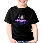 Fashion, accesorii si bijuterii - Copii - Imbracaminte copii - Tricouri copii - Tricou copii Cyberpunk 2077 Future is Here Game, negru, XS Copii - Infinity.ro