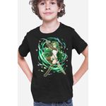 Fashion, accesorii si bijuterii - Copii - Imbracaminte copii - Tricouri copii - Tricou copii DanMachi Ryuu Lion Bow Master Forest Light Novel, negru, XS Copii - Infinity.ro