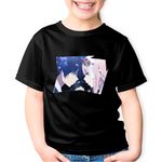 Fashion, accesorii si bijuterii - Copii - Imbracaminte copii - Tricouri copii - Tricou copii Darling in the FranXX SF Romance Anime, negru, XS Copii - Infinity.ro