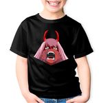 Fashion, accesorii si bijuterii - Copii - Imbracaminte copii - Tricouri copii - Tricou copii Darling in the FranXX Zero Two Rage Anime, negru, XS Copii - Infinity.ro