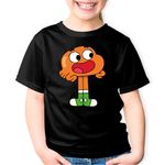 Fashion, accesorii si bijuterii - Copii - Imbracaminte copii - Tricouri copii - Tricou copii Darwin Watterson Gumball Pestisor, negru, XS Copii - Infinity.ro