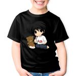 Fashion, accesorii si bijuterii - Copii - Imbracaminte copii - Tricouri copii - Tricou copii Death Note Bebe Detectiv Tort Manga, negru, XS Copii - Infinity.ro