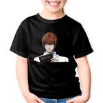 Fashion, accesorii si bijuterii - Copii - Imbracaminte copii - Tricouri copii - Tricou copii Death Note Kira Light Yagami Killer Ispita, negru, XS Copii - Infinity.ro