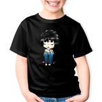 Fashion, accesorii si bijuterii - Copii - Imbracaminte copii - Tricouri copii - Tricou copii Death Note L Detectiv Chibi Baby Anime, negru, XS Copii - Infinity.ro