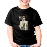 Fashion, accesorii si bijuterii - Copii - Imbracaminte copii - Tricouri copii - Tricou copii Death Note Light Yagami Takeshi Obata Anime, negru, XS Copii - Infinity.ro