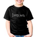 Fashion, accesorii si bijuterii - Copii - Imbracaminte copii - Tricouri copii - Tricou copii Death Note Logo Shonen Anime Manga, negru, XS Copii - Infinity.ro