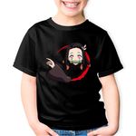Fashion, accesorii si bijuterii - Copii - Imbracaminte copii - Tricouri copii - Tricou copii Demon Slayer Nezuko Kamado Japan Manga, negru, XS Copii - Infinity.ro