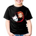 Fashion, accesorii si bijuterii - Copii - Imbracaminte copii - Tricouri copii - Tricou copii Demon Slayer Sabito Japan Girl, negru, XS Copii - Infinity.ro