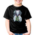 Fashion, accesorii si bijuterii - Copii - Imbracaminte copii - Tricouri copii - Tricou copii Demon Slayer Sabito Samurai Girl, negru, XS Copii - Infinity.ro