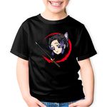 Fashion, accesorii si bijuterii - Copii - Imbracaminte copii - Tricouri copii - Tricou copii Demon Slayer Shinobu Kocho Ninja Girl, negru, XS Copii - Infinity.ro