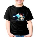 Fashion, accesorii si bijuterii - Copii - Imbracaminte copii - Tricouri copii - Tricou copii Demon Slayer Tanjiro Attack Kimetsu no Yaiba, negru, XS Copii - Infinity.ro