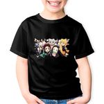Fashion, accesorii si bijuterii - Copii - Imbracaminte copii - Tricouri copii - Tricou copii Demon Slayer Team Gang Roblox, negru, XS Copii - Infinity.ro